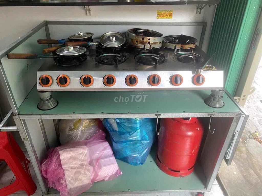 Bếp ga công nghiệp Inox 8 họng. Mua bán Đồ chuyên dụng, Giống nuôi trồng tại Quận Bình Tân Tp Hồ Chí Minh được đăng bởi trần duy khánh hình 1