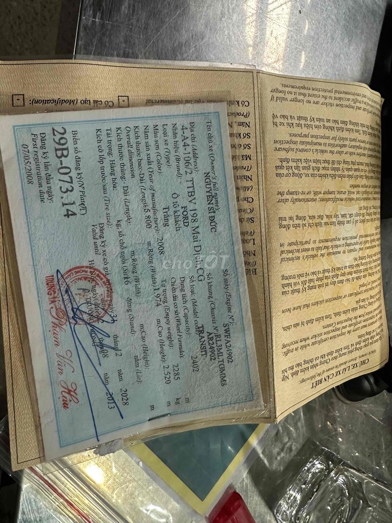 Ford Transit 2008 - 254844 km. Mua bán Ô tô tại Quận Long Biên Hà Nội được đăng bởi TOÀN THẮNG Ô TÔ KINH BẮC hình 17