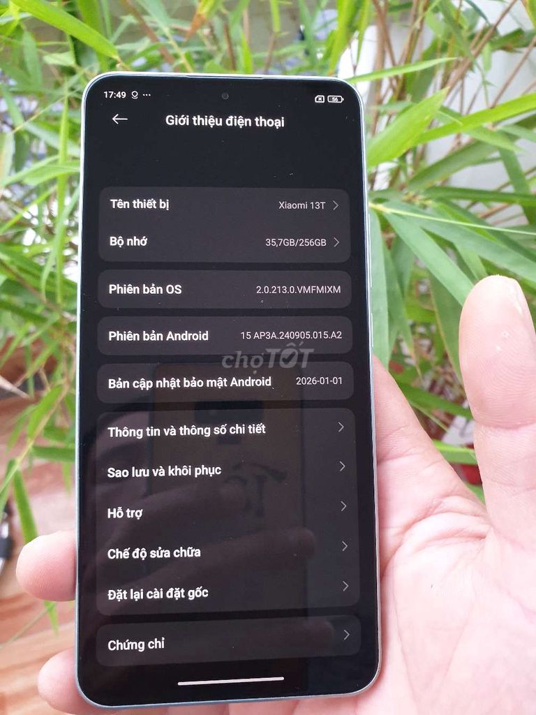 Xiaomi 13T 256GB Xanh nhạt. Mua bán Điện thoại tại Huyện Mê Linh Hà Nội được đăng bởi pediasu hình 1