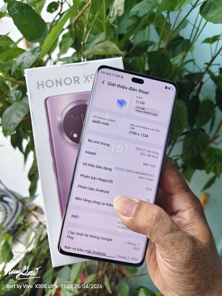 Honor X9c Tím Lavender 256GB. Mua bán Điện thoại tại Thành phố Vũng Tàu Bà Rịa - Vũng Tàu được đăng bởi  HUY LAI hình 1