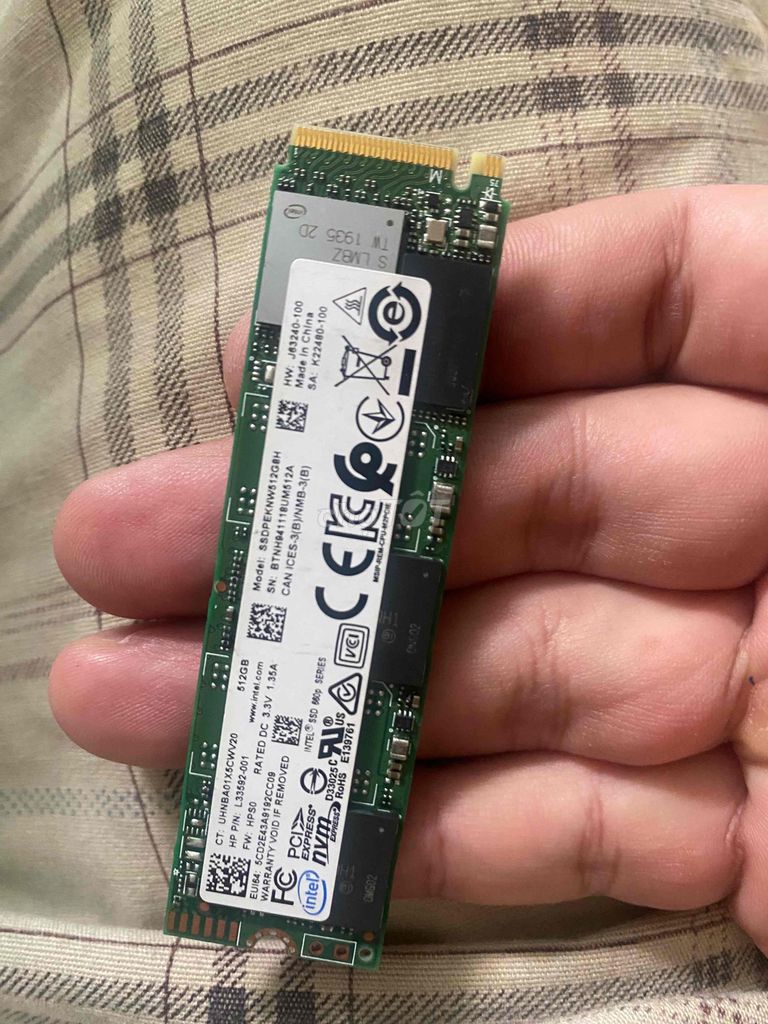 SSD Intel Nvme 512G hàng zin us sẵn Win 10 Pro. Mua bán Linh kiện (RAM, Card...) tại Quận 7 Tp Hồ Chí Minh được đăng bởi Jack Nguyễn hình 1
