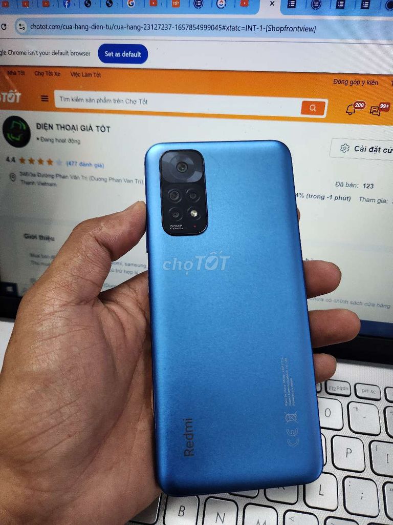 REDMI NOTE 11 4GB.128GB SNAP 680 FULL CN. Mua bán Điện thoại tại Quận Bình Thạnh Tp Hồ Chí Minh được đăng bởi Dân Mobile hình 1