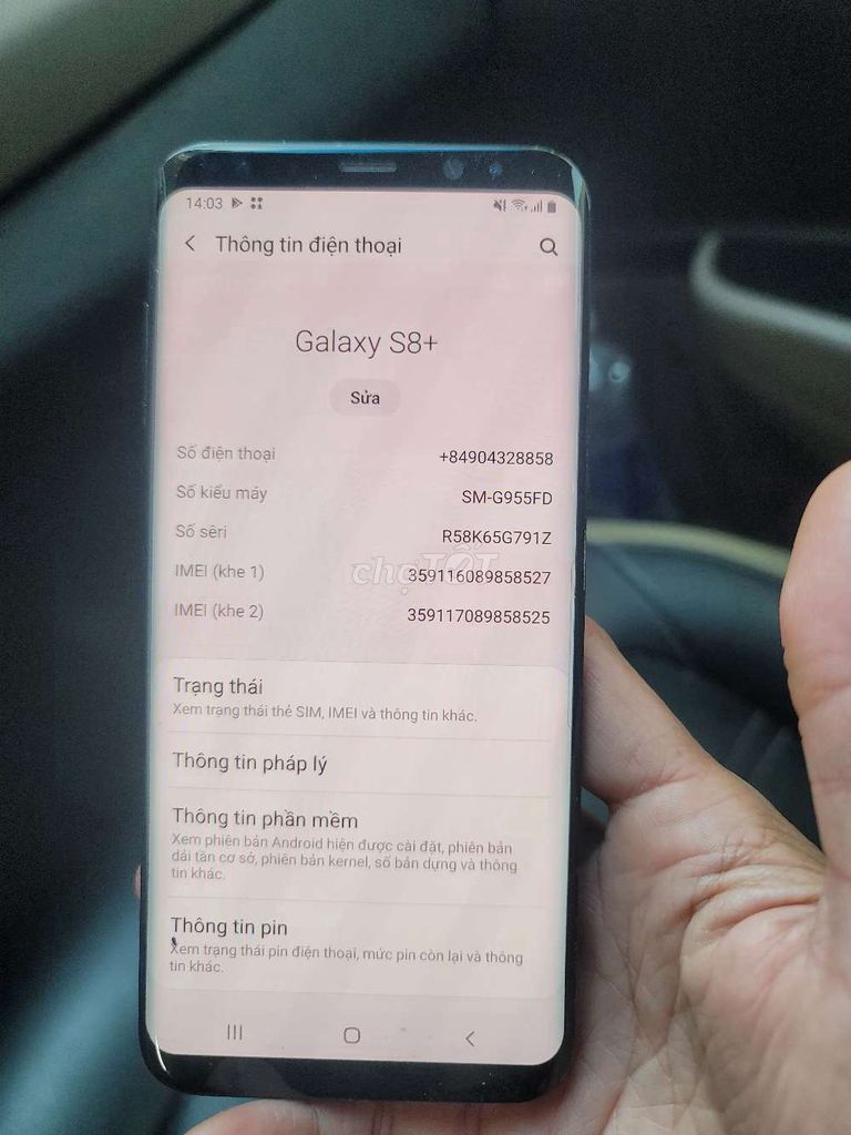 Samsung Galaxy S8+ Đen Đã sử dụng. Mua bán Điện thoại tại Quận Hoàng Mai Hà Nội được đăng bởi Nam hình 1