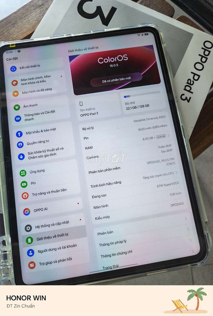 OPPO Pad 3 11.61 inch 8GB/128GB. Mua bán Máy tính bảng tại Quận 11 Tp Hồ Chí Minh được đăng bởi BĐS Trần Minh Tĩnh hình 1