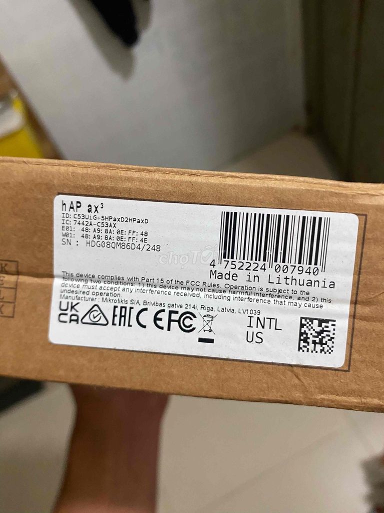 Router Wi-Fi MikroTik hAP ax3 Đen. Mua bán Phụ kiện (Màn hình, Chuột...) tại Quận 12 Tp Hồ Chí Minh được đăng bởi Lê Văn Tèo hình 1