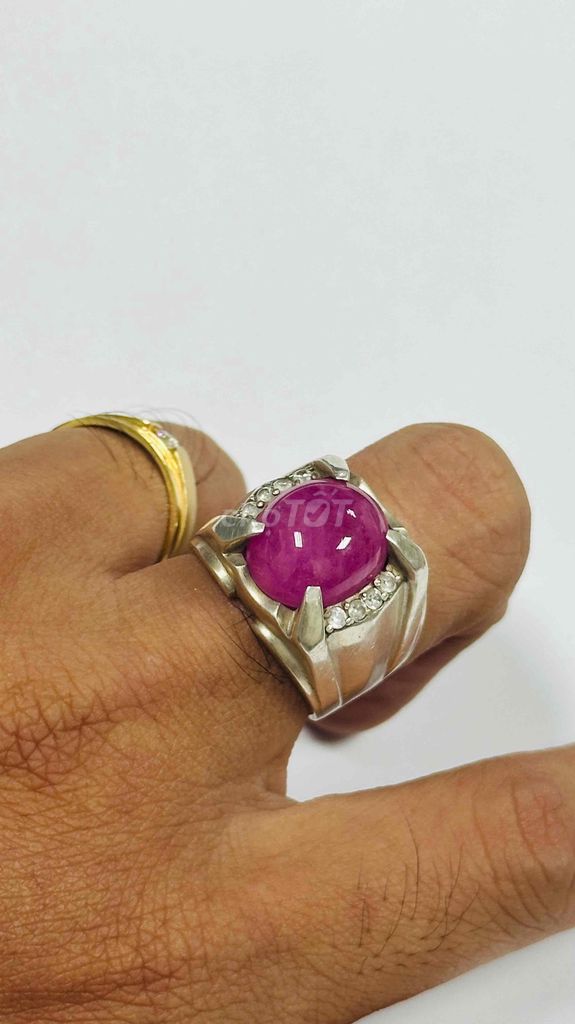 Nhẫn nam đá quý Ruby Lục Yên