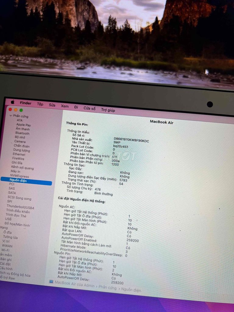 Apple MacBook Air 2015 i5 8GB/128GB. Mua bán Laptop tại Quận Bình Thạnh Tp Hồ Chí Minh được đăng bởi nguyen quoc duy hình 1
