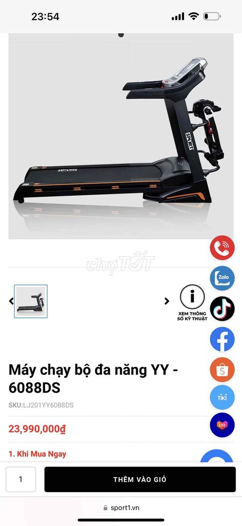 Máy chạy bộ đa năng YY - 6088DS