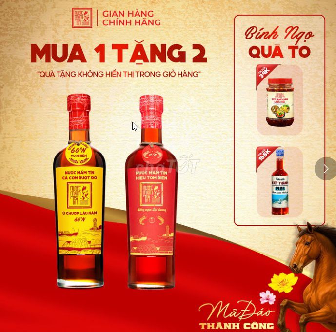 Nước Mắm Tín Tôm Biển 500ml. Mua bán Đồ ăn, thực phẩm và các loại khác tại Quận Hoàng Mai Hà Nội được đăng bởi Siêu thị Anh Tú 88 hình 1