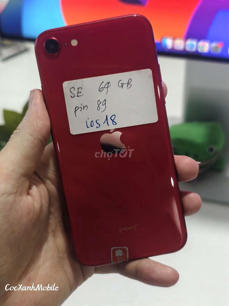 iPhone SE 2020 64GB Đỏ đẹp 99%, ios 18, pin 89%. Mua bán Điện thoại tại Quận Liên Chiểu Đà Nẵng được đăng bởi Minh Hiệp CócXanhMobile hình 1