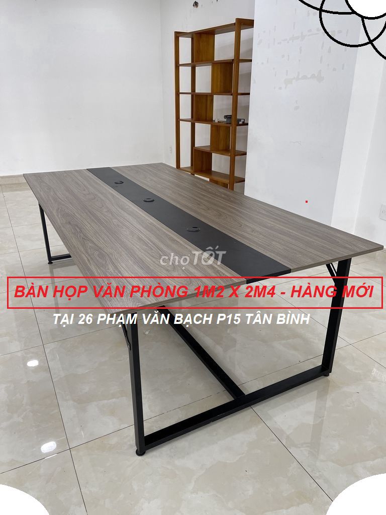 BÀN HỌP CHÂN SẮT U PHỐI 2 MÀU