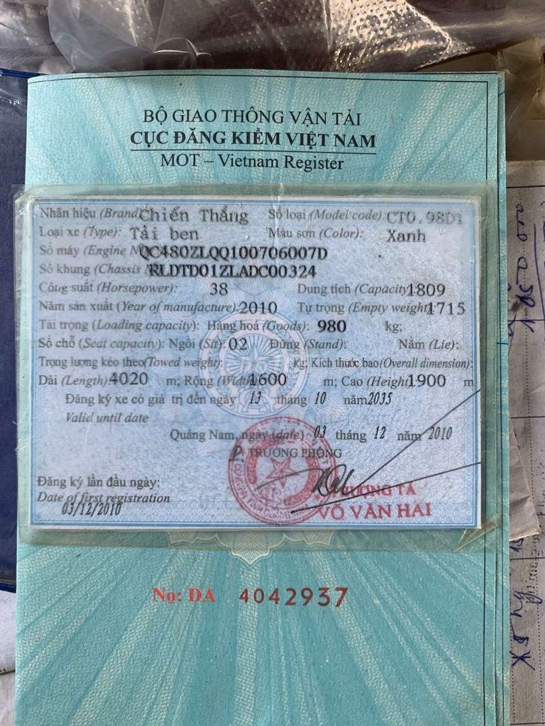 Cần bán Xe ben 980kg tại Đà Nẵng. Mua bán Xe tải, xe ben tại Thị xã Điện Bàn Quảng Nam được đăng bởi khanhngan Land hình 6