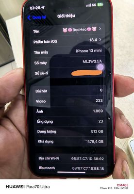 iPhone 13 Mini 512GB Đỏ Quốc tế. Mua bán Điện thoại tại Quận 3 Tp Hồ Chí Minh được đăng bởi Nguyễn mạnh dũng