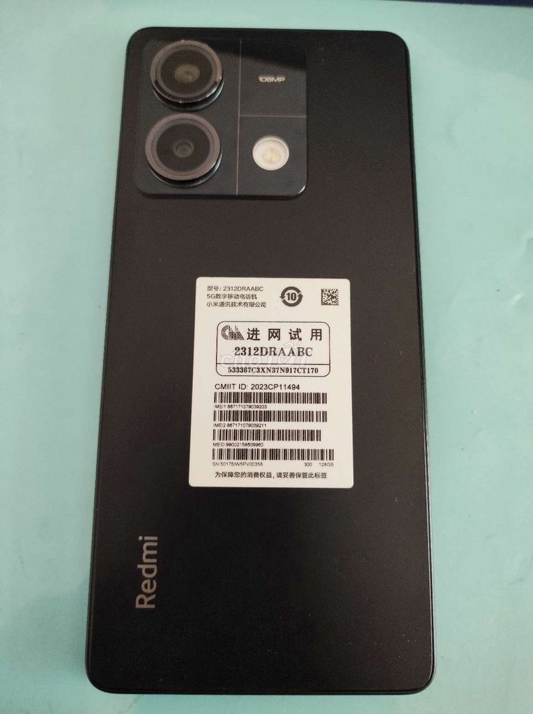 Xiaomi Redmi Note 13 5G 128GB Đen. Mua bán Điện thoại tại Huyện Chợ Mới An Giang được đăng bởi ThanhBinhmobile hình 1