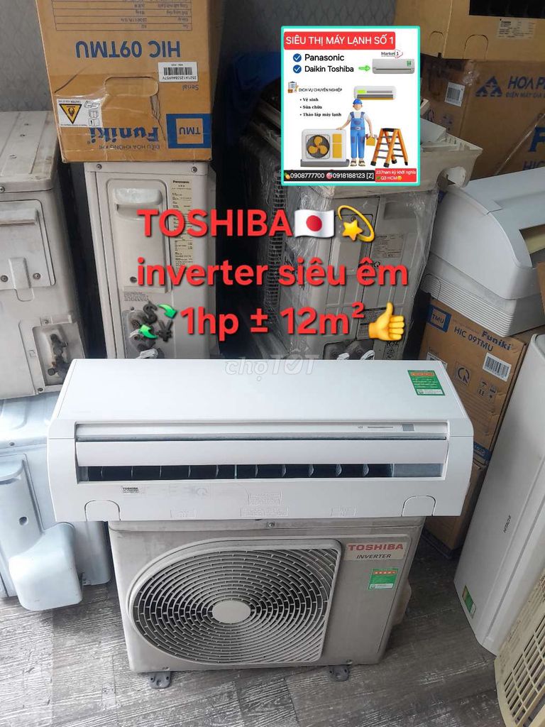 Máy lạnh Toshiba Inverter 1 HP Trắng Nhật Bản. Mua bán Máy lạnh, điều hoà tại Quận 3 Tp Hồ Chí Minh được đăng bởi PanasonicDaikinToshiba hình 1