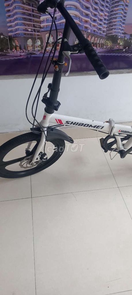 Xe đạp gấp SHIBOMEI Kim loại Trắng. Mua bán Xe đạp tại Quận Thanh Khê Đà Nẵng được đăng bởi tran ngoc my hình 3