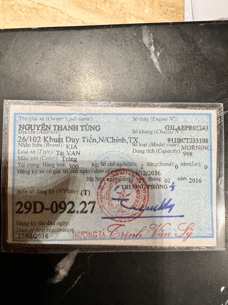 Kia Morning 2011 Van 1.0 AT - 16000 km. Mua bán Ô tô tại Huyện Gia Lâm Hà Nội được đăng bởi Thị Hồng Liên Lê hình 2
