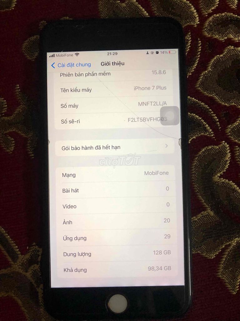 Apple iPhone 7 Plus 128GB Đen. Mua bán Điện thoại tại Huyện Đan Phượng Hà Nội được đăng bởi Minh Minh hình 1