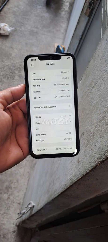 iPhone 11 Pro Max 64GB Đen Đã sử dụng. Mua bán Điện thoại tại Thành phố Dĩ An Bình Dương được đăng bởi Thu Hiền  hình 1