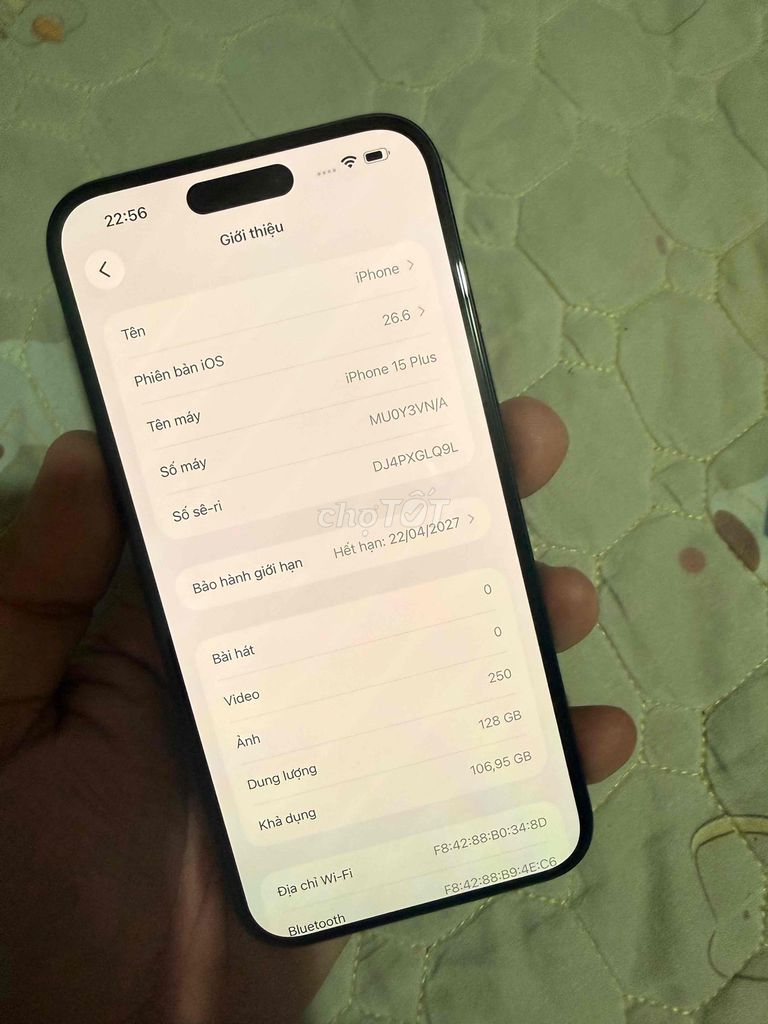 15 Plus 128GB Đen Việt Nam Bh/4/2027. Mua bán Điện thoại tại Thành phố Dĩ An Bình Dương được đăng bởi nguyễn phương hình 1
