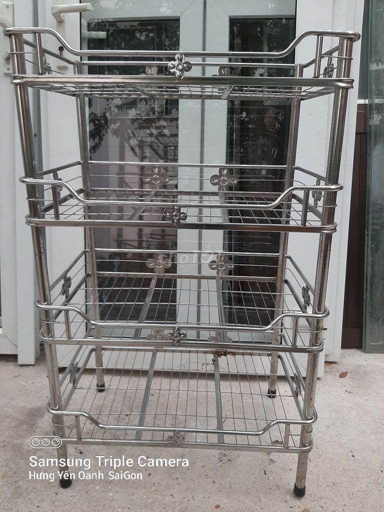 Kệ đa năng 4 tầng Inox 100x60x40cm mới 90%. Mua bán Tủ, kệ gia đình tại Quận Tân Phú Tp Hồ Chí Minh được đăng bởi Hưng Yến Oanh hình 1