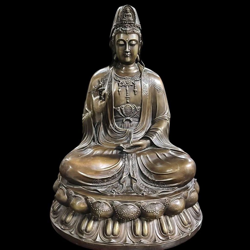 Tượng đồng Quan Âm Bồ Tát 48cm. Mua bán Cây cảnh, đồ trang trí tại Quận Hà Đông Hà Nội được đăng bởi Nguyễn Hoàng Trung  hình 1