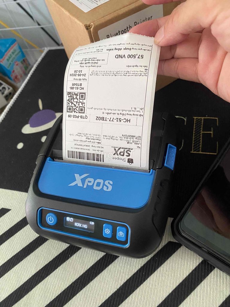 Máy in đơn shoppee tiktok qua bluetooth xpos B80BL