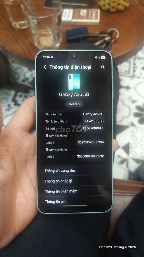 Samsung Galaxy A26 5G Xanh ngọc Mới. Mua bán Điện thoại tại Quận Thanh Xuân Hà Nội được đăng bởi Dũng 2ndhand hình 1
