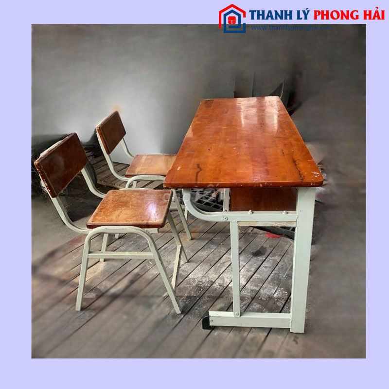 Bộ Bàn Ghế Học Tập Gỗ Sắt Đã Sử dụng Đẹp 90%. Mua bán Bàn ghế tại Quận 6 Tp Hồ Chí Minh được đăng bởi Thanh lý Phong Hải hình 1