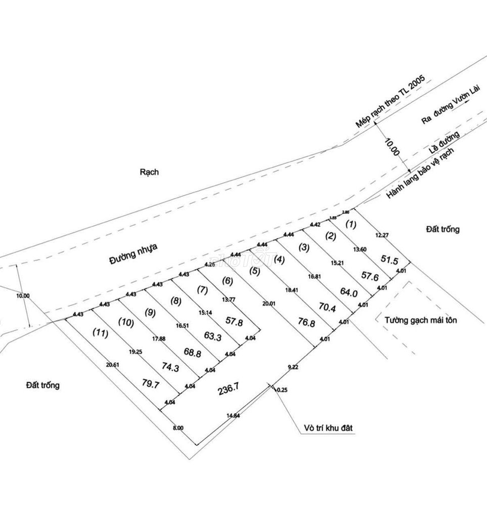 Bán đất / sông Vàm Thuật – Sơn Ca 8, P.APĐ, Q.12: 4 x 16, giá 4,75 tỷ.