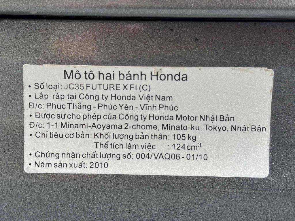 Future X Fi 2010 🔰 Chính chủ BSTP. Mua bán Xe máy tại Quận 4 Tp Hồ Chí Minh được đăng bởi minh phương hình 8