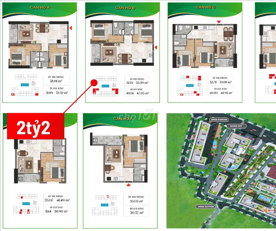 Căn hộ cao cấp Bcons City Tháp Green Emerald cách Metro 5phút