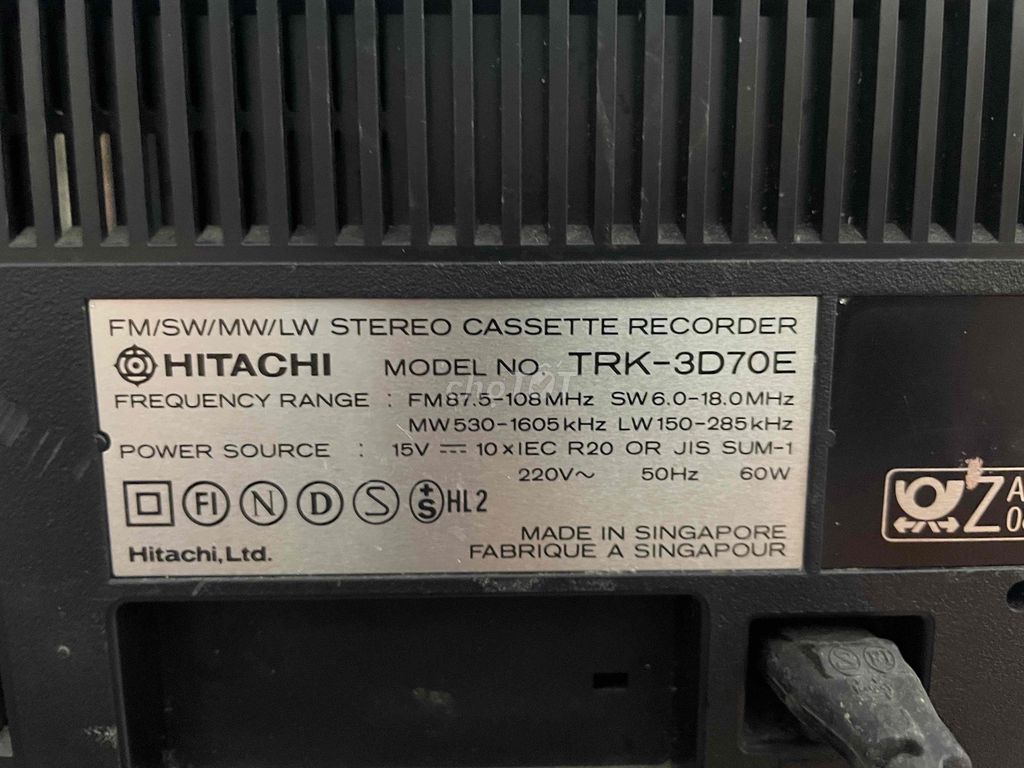 Đài cassette Hitachi TRK-3D70E Đen. Mua bán Tivi, Âm thanh tại Huyện Quốc Oai Hà Nội được đăng bởi Fùng Ngân hình 1