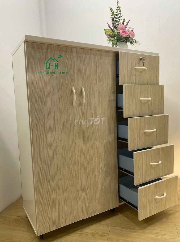 TỦ NHỰA 2 CÁNH - 5 HỘC - TỦ NHỰA GIÁ XƯỞNG