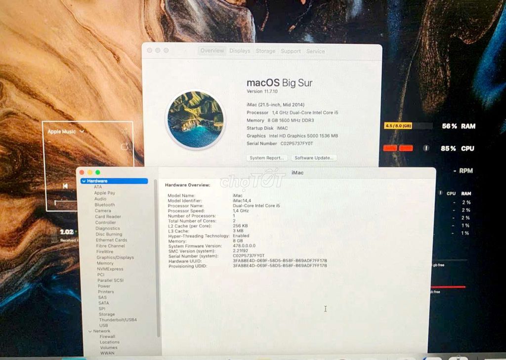 Imac 2014 gần như mới, tặng bàn phím chính hãng