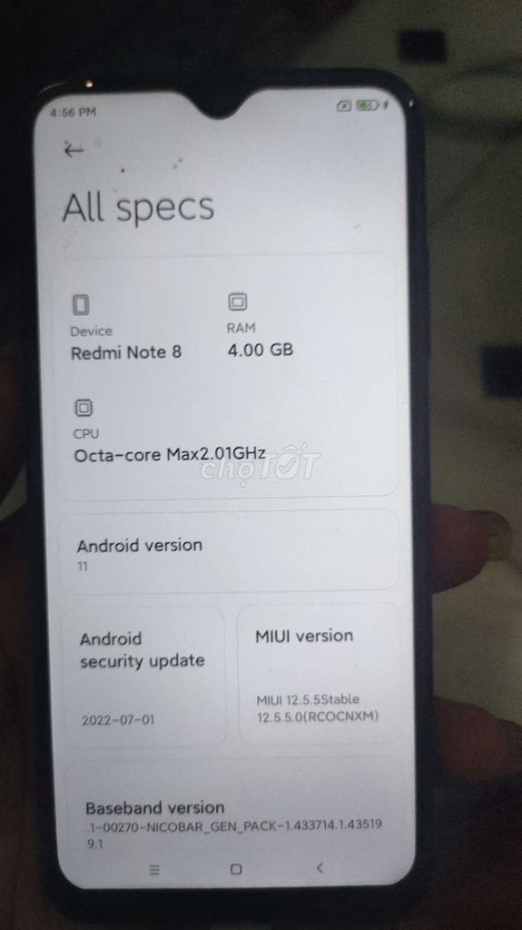 Xiaomi Redmi Note 8 4GB 64GB Xanh dương. Mua bán Điện thoại tại Thành phố Thủ Đức Tp Hồ Chí Minh được đăng bởi hoai buo hình 1