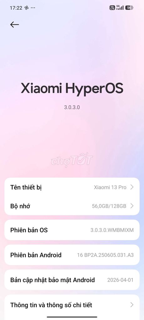Xiaomi 13 Pro 128GB Đen. Mua bán Điện thoại tại Thành phố Thuận An Bình Dương được đăng bởi Tài Lê hình 1