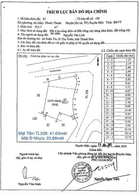 Bán Lô Góc 2 Mặt Tiền TL328 Gần Biển Hồ Tràm. Mua bán đất tại Huyện Xuyên Mộc Bà Rịa - Vũng Tàu được đăng bởi BDS Nhựt Linh