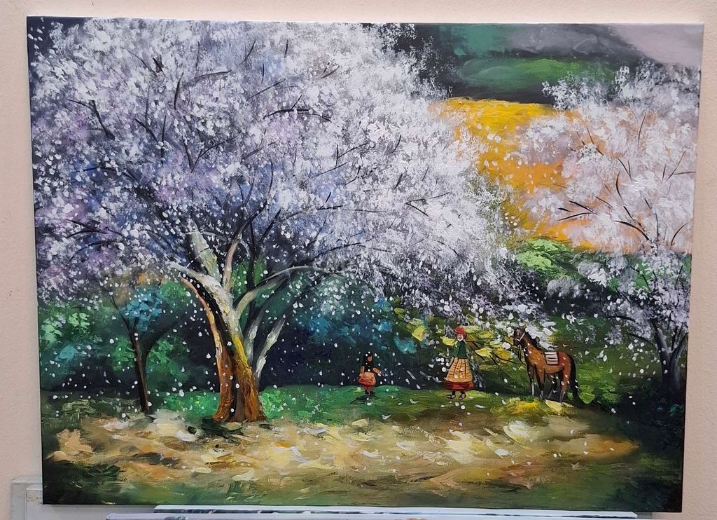Tranh sơn dầu Phong khổ 60x80. Mua bán Đồ sưu tầm, đồ cổ tại Huyện Gia Lâm Hà Nội được đăng bởi Tranh Sơn Dầu MTGVN hình 1
