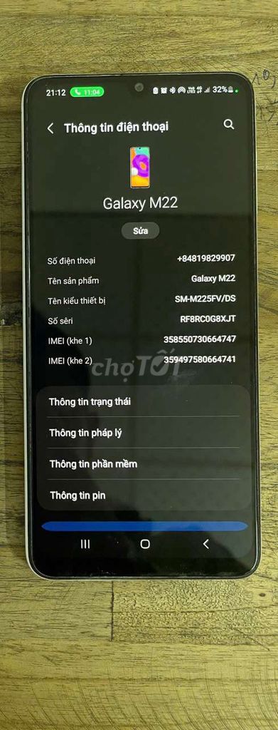 Samsung Galaxy M22 Trắng. Mua bán Điện thoại tại Quận Đống Đa Hà Nội được đăng bởi Đỗ Phương hình 1