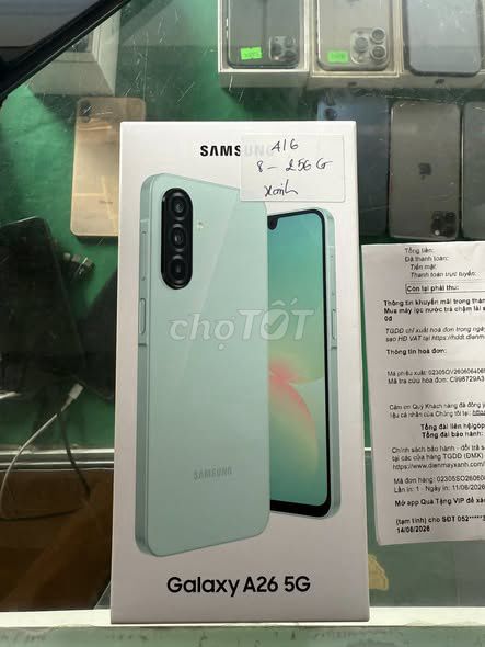 Samsung Galaxy A26 5G Xanh Mint 8GB/256GB Mới 99%. Mua bán Điện thoại tại Quận 5 Tp Hồ Chí Minh được đăng bởi Hội Đồ Điện Tử hình 1