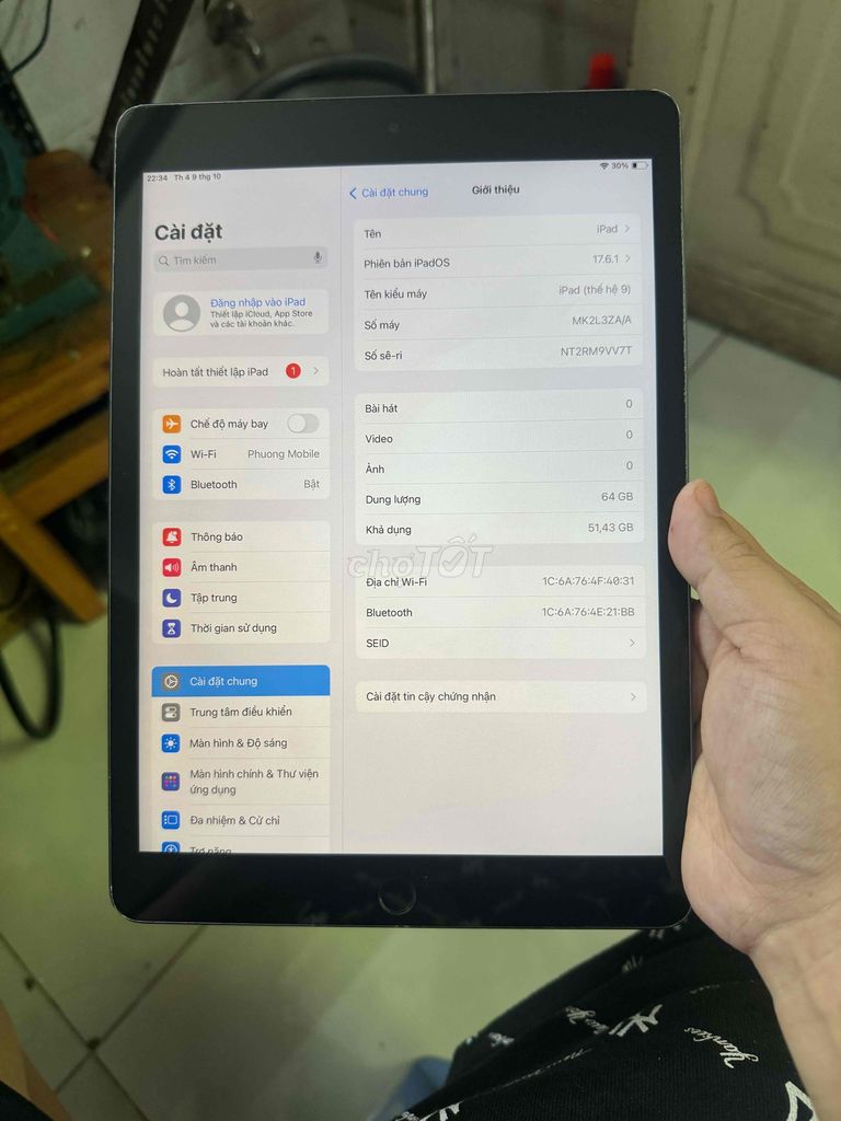 ipad gen 9 wifi full