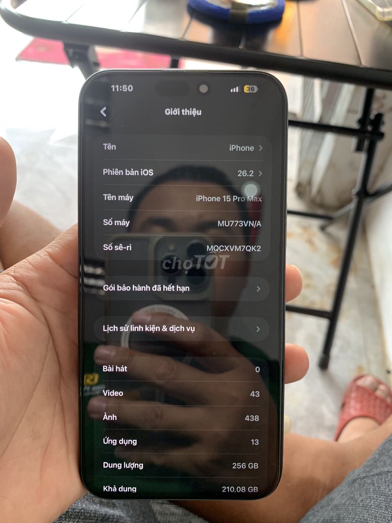 Apple iPhone 15 Pro Max 256GB Đen. Mua bán Điện thoại tại Thành phố Mỹ Tho Tiền Giang được đăng bởi Đỉnh hình 1