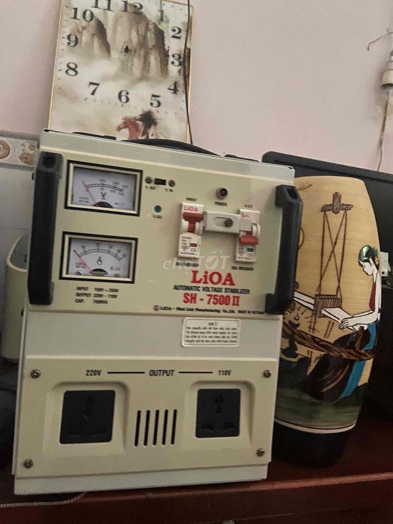 Ổn áp Lioa SH-7500 II (150V-250V ) ra 220V/110V. Mua bán Đồ chuyên dụng, Giống nuôi trồng tại Quận 12 Tp Hồ Chí Minh được đăng bởi phuc huyen  hình 1
