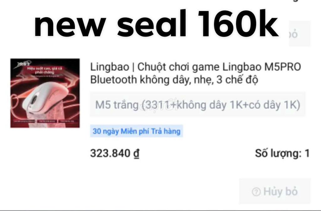 Chuột Lingbao M5 Trắng New 100%. Mua bán Phụ kiện (Màn hình, Chuột...) tại Thành phố Long Xuyên An Giang được đăng bởi A Chí hình 1