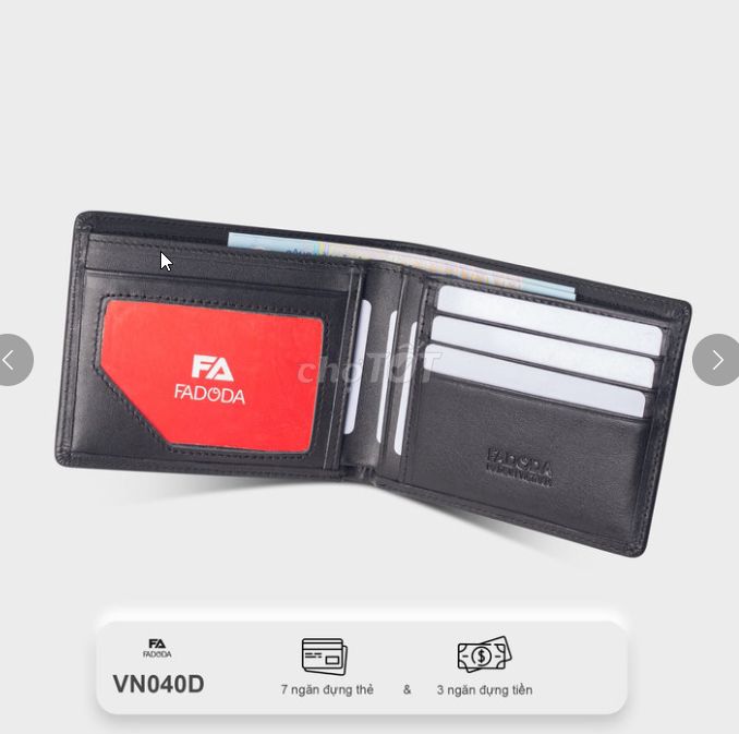 VÍ DA BÒ ĐỰNG DÁNG NGANG BASIC FADODA VN040