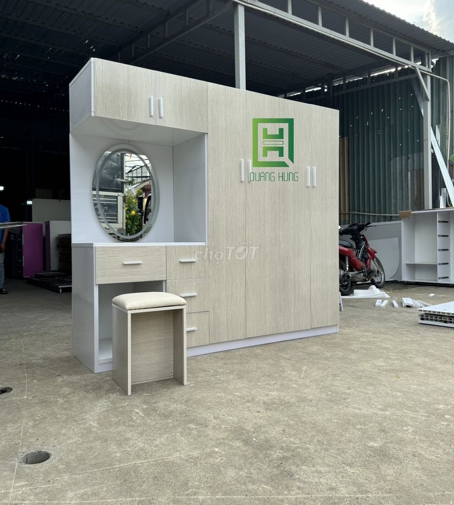Tủ quần áo Nhựa Đài Loan có bàn trang điểm. Mua bán Tủ, kệ gia đình tại Thành phố Thuận An Bình Dương được đăng bởi Nội Thất Quang Hùng TD hình 1