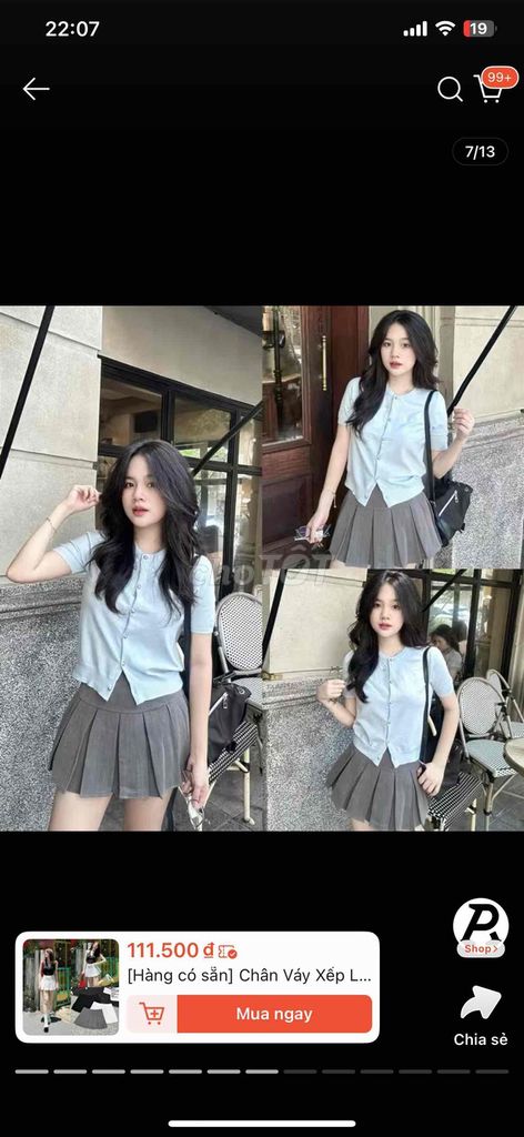 Chân váy nữ Chữ A xếp ly Xám Bigsize. Mua bán Quần áo tại Thị xã Gò Công Tiền Giang được đăng bởi đinh mỹ hình 1