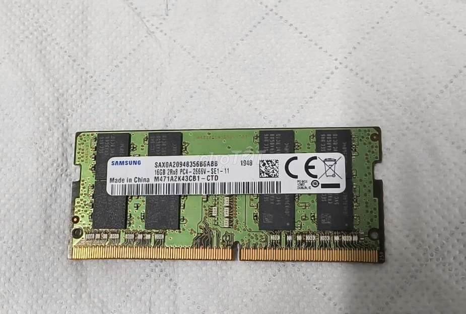 RAM Samsung 16GB DDR4 Mới tinh. Mua bán Linh kiện (RAM, Card...) tại Thành phố Bắc Giang Bắc Giang được đăng bởi Việt Anh Nguyễn hình 1