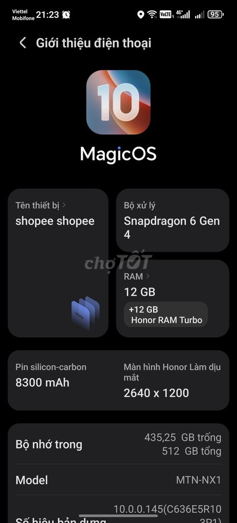 Honor X9d 12GB/512GB Đen. Mua bán Điện thoại tại Huyện Hoài Đức Hà Nội được đăng bởi NGUYỄN ĐỨC TRUNG hình 1